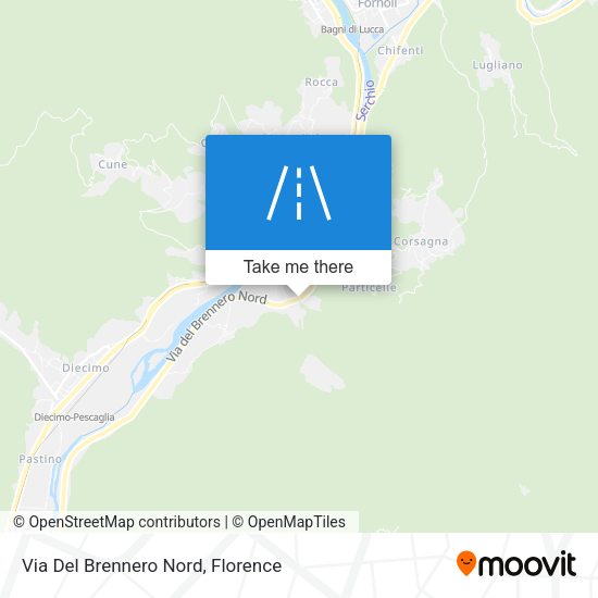 Via Del Brennero Nord map