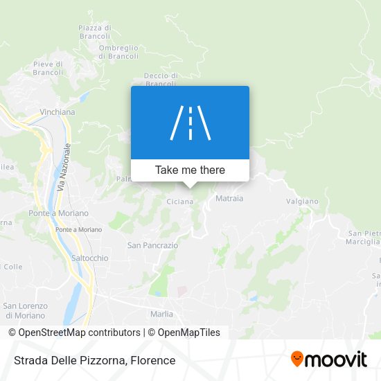 Strada Delle Pizzorna map