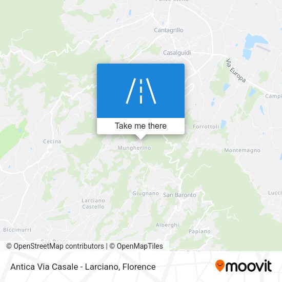 Antica Via Casale - Larciano map