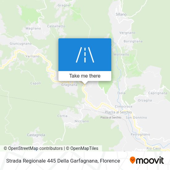 Strada Regionale 445 Della Garfagnana map