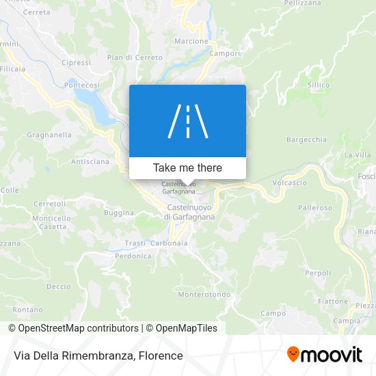 Via Della Rimembranza map