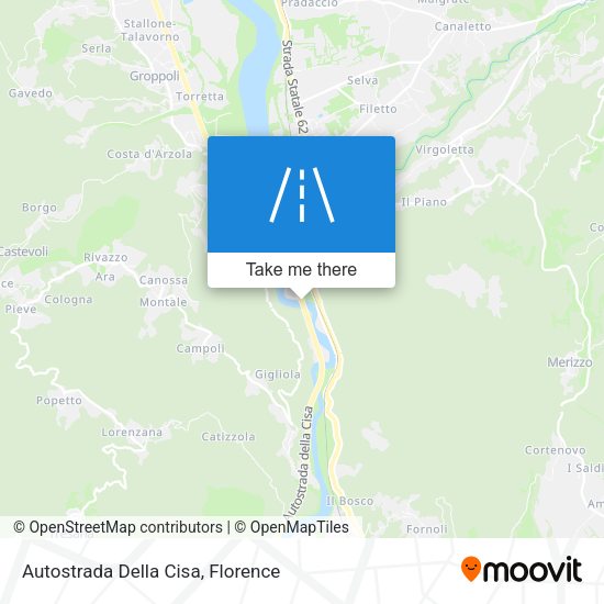 Autostrada Della Cisa map