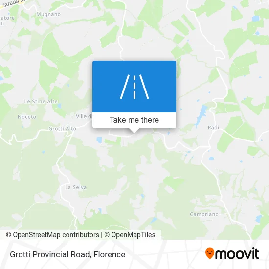 Grotti Provincial Road map