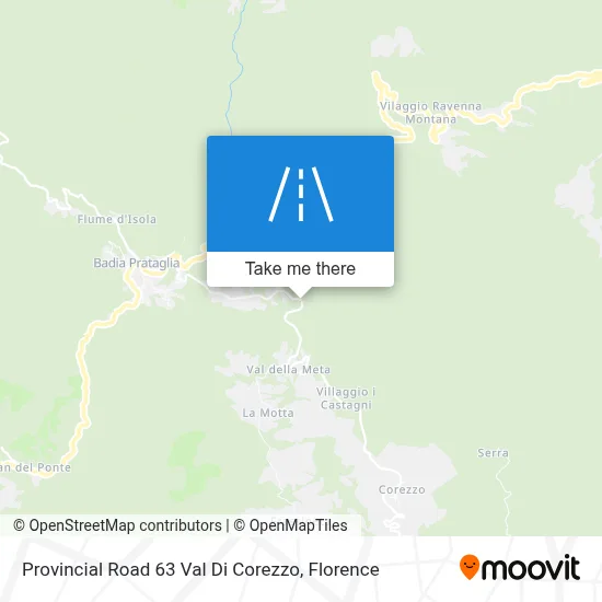 Provincial Road 63 Val Di Corezzo map