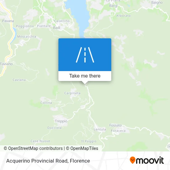 Acquerino Provincial Road map