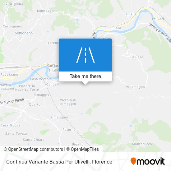 Continua Variante Bassa Per Ulivelli map
