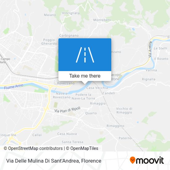 Via Delle Mulina Di Sant'Andrea map