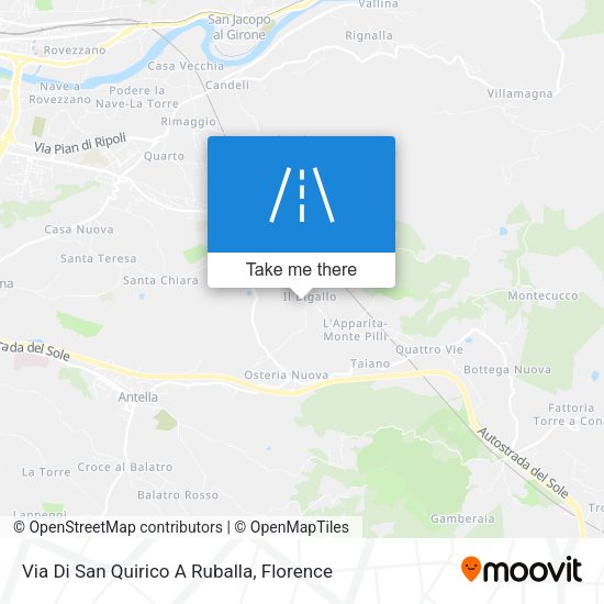 Via Di San Quirico A Ruballa map