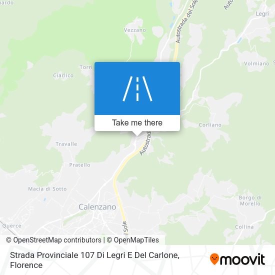 Strada Provinciale 107 Di Legri E Del Carlone map