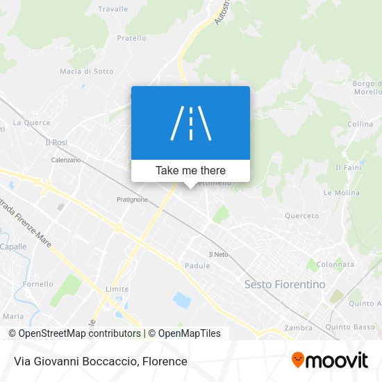 Via Giovanni Boccaccio map