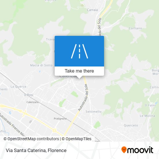 Via Santa Caterina map