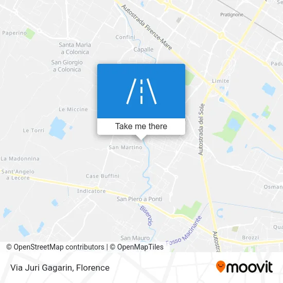 Via Juri Gagarin map