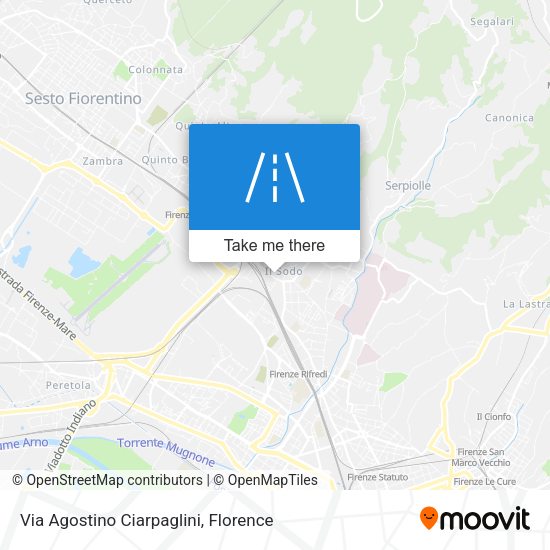 Via Agostino Ciarpaglini map