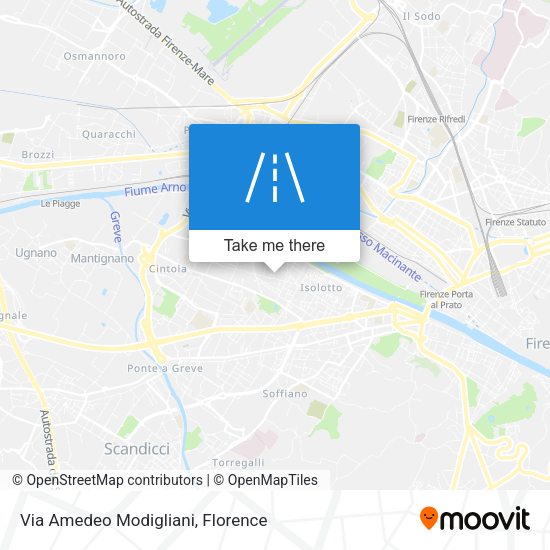Via Amedeo Modigliani map