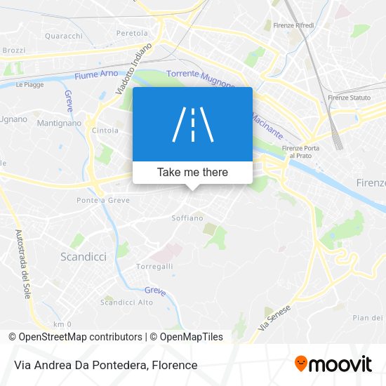 Via Andrea Da Pontedera map