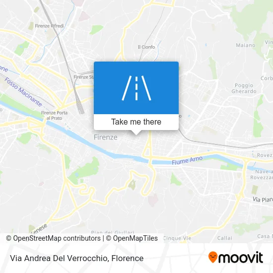 Via Andrea Del Verrocchio map