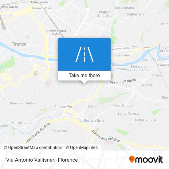 Via Antonio Vallisneri map