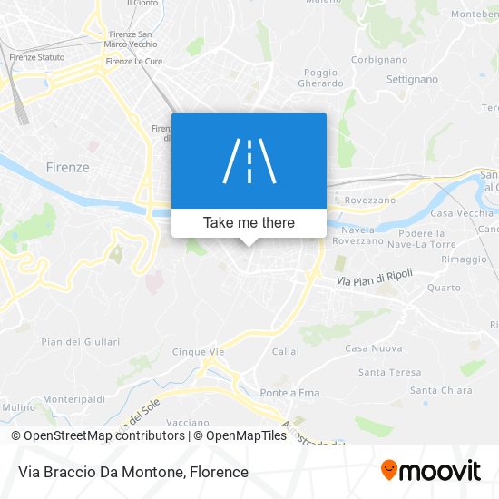 Via Braccio Da Montone map