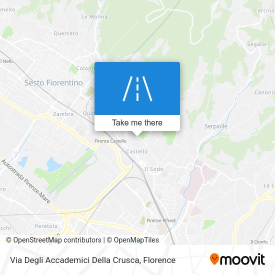 Via Degli Accademici Della Crusca map