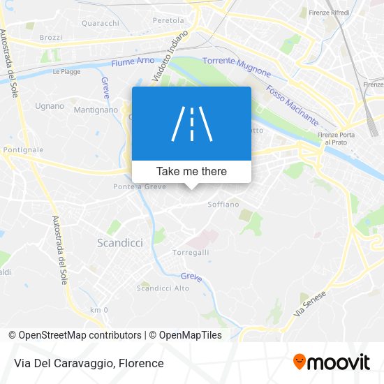 Via Del Caravaggio map
