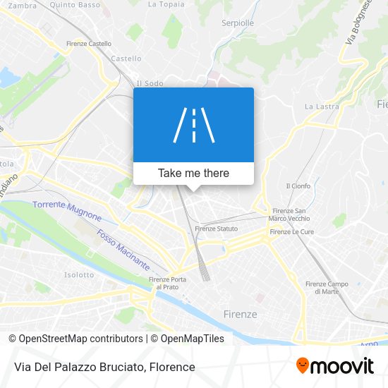 Via Del Palazzo Bruciato map
