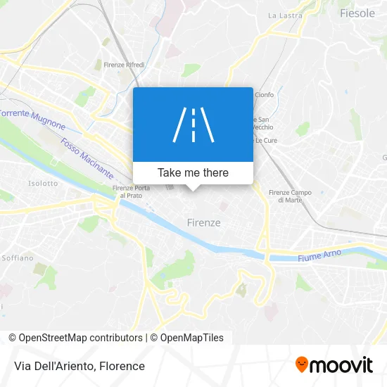 Via Dell'Ariento map
