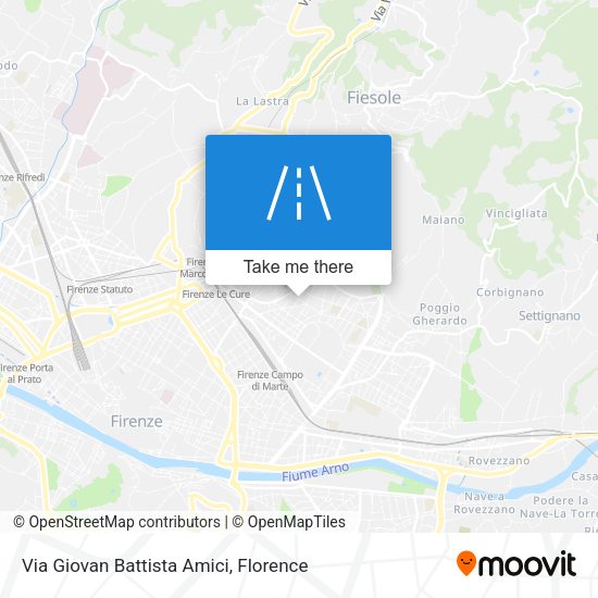 Via Giovan Battista Amici map