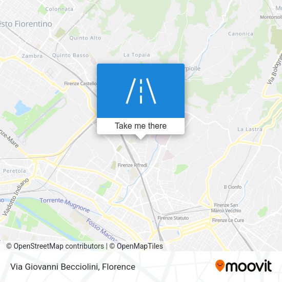 Via Giovanni Becciolini map