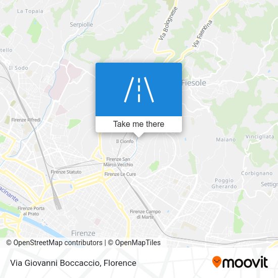 Via Giovanni Boccaccio map