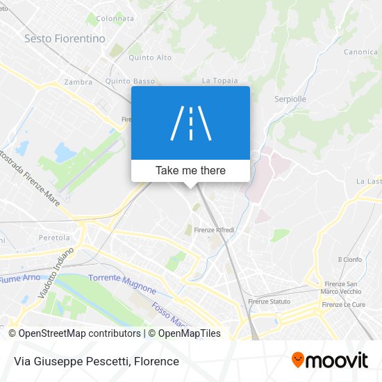 Via Giuseppe Pescetti map