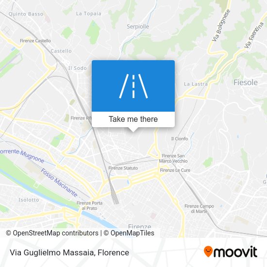 Via Guglielmo Massaia map