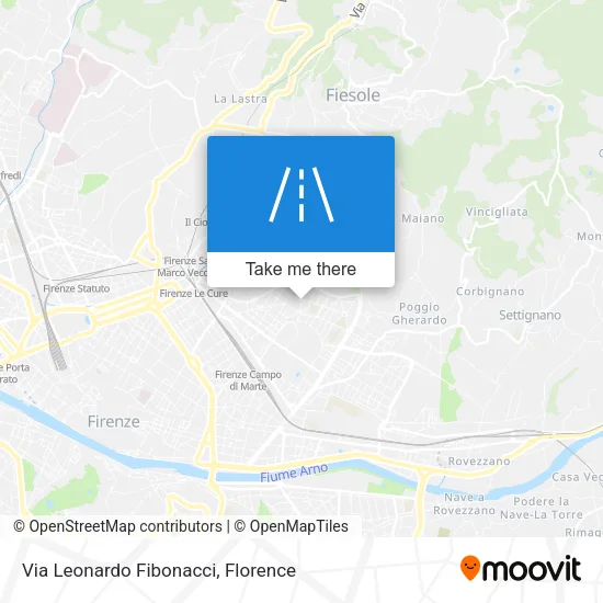 Via Leonardo Fibonacci map