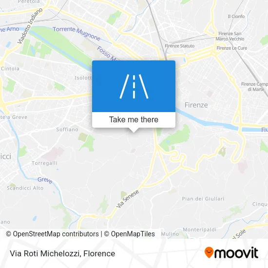 Via Roti Michelozzi map
