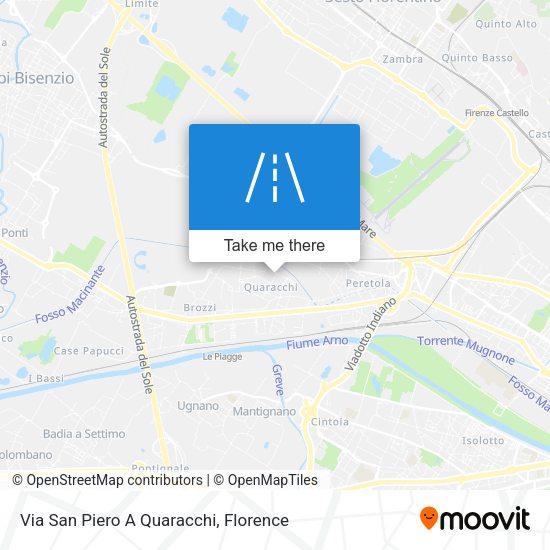 Via San Piero A Quaracchi map