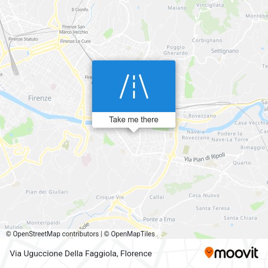 Via Uguccione Della Faggiola map