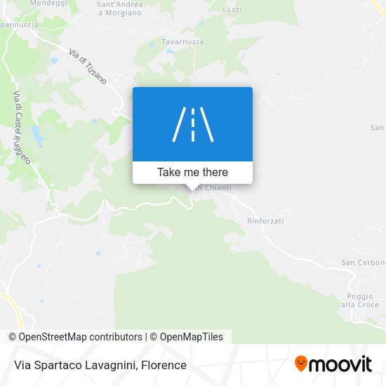 Via Spartaco Lavagnini map
