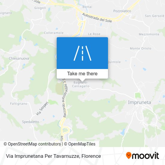 Via Imprunetana Per Tavarnuzze map
