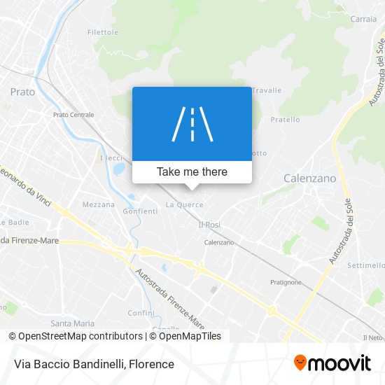 Via Baccio Bandinelli map