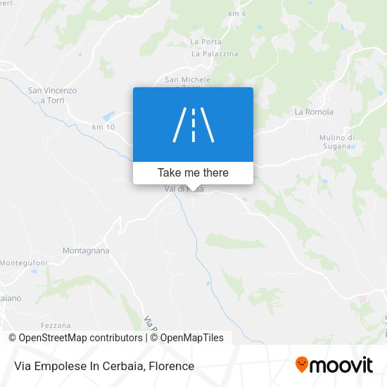 Via Empolese In Cerbaia map
