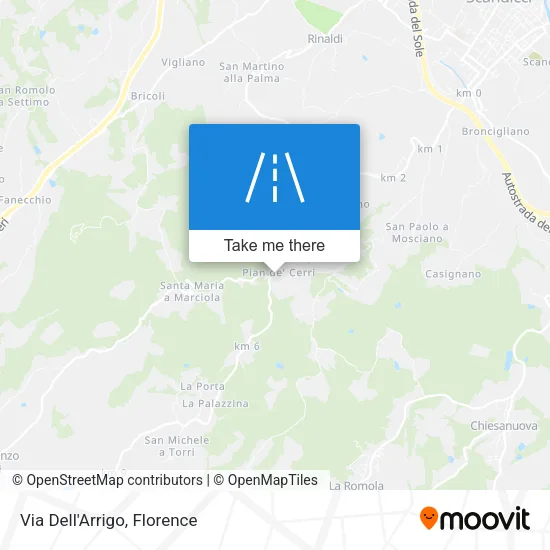 Via Dell'Arrigo map