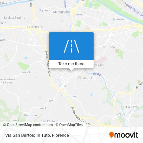 Via San Bartolo In Tuto map