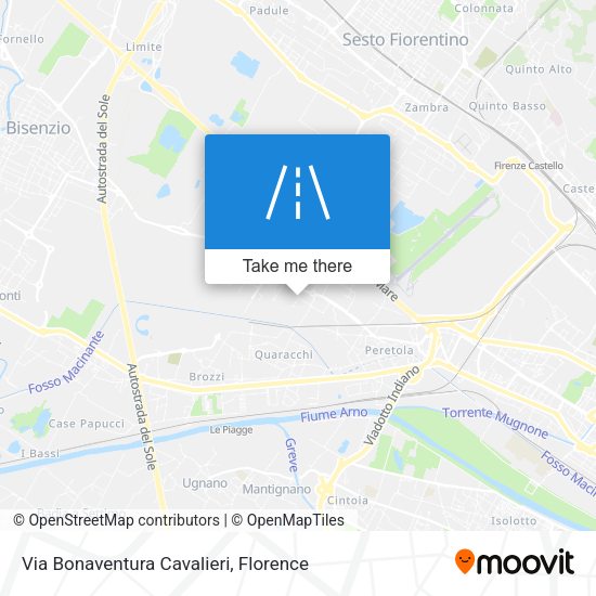 Via Bonaventura Cavalieri map
