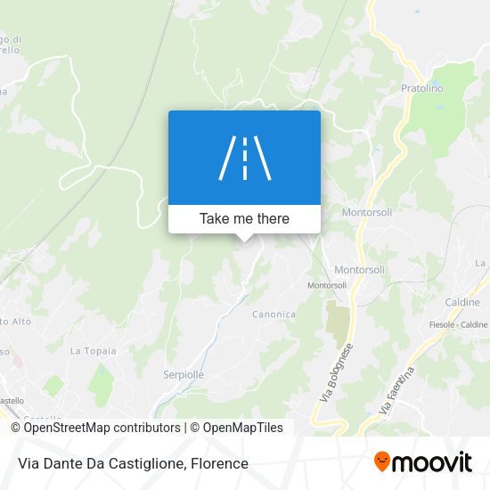 Via Dante Da Castiglione map