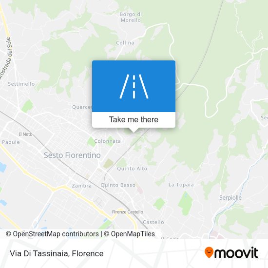 Via Di Tassinaia map