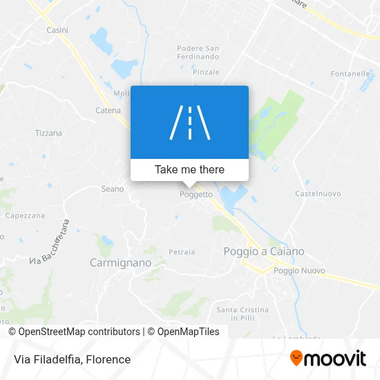 Via Filadelfia map
