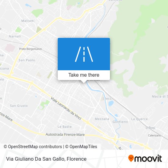 Via Giuliano Da San Gallo map