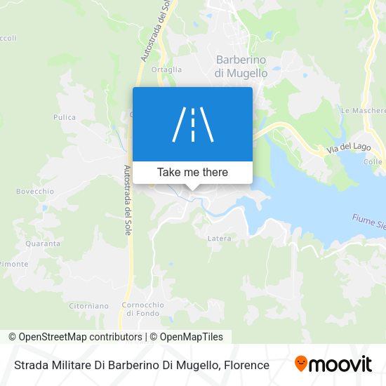 Strada Militare Di Barberino Di Mugello map