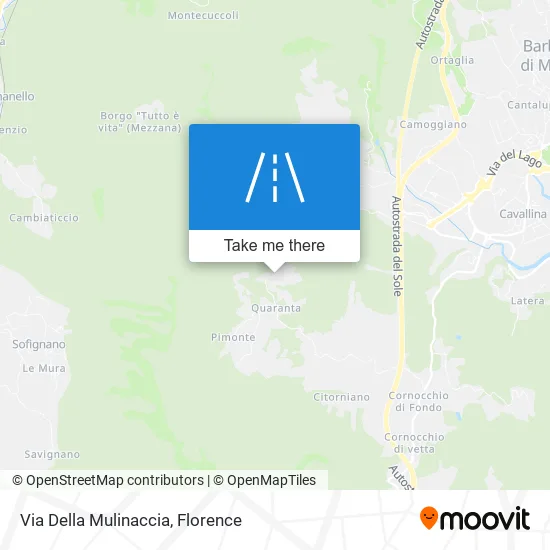 Via Della Mulinaccia map