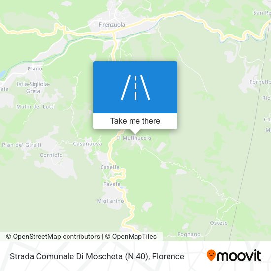 Strada Comunale Di Moscheta (N.40) map