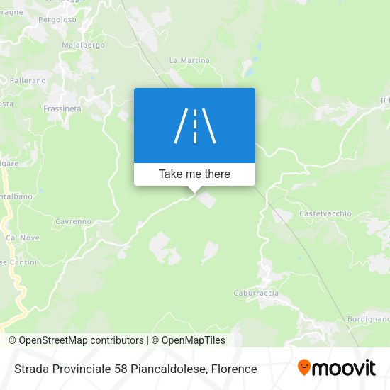 Strada Provinciale 58 Piancaldolese map